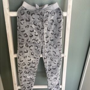 Cozy Gray Leopard Kids Joggers